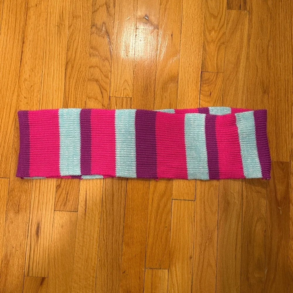 Capelli of New York Kids Pink and Purple Knit Scarf Size OS